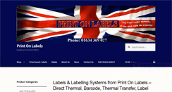 Desktop Screenshot of printonlabels.co.uk